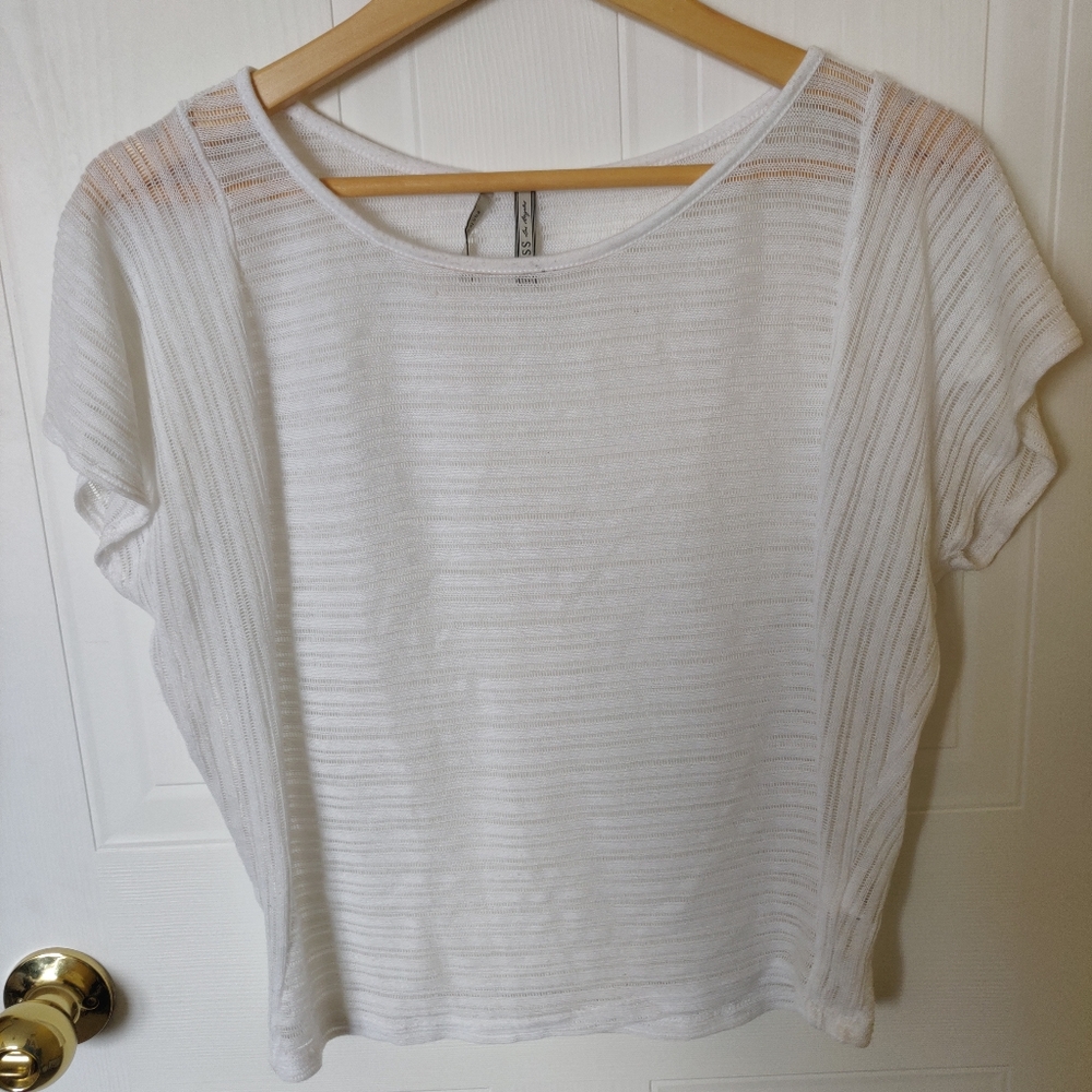 Guess white knit top
